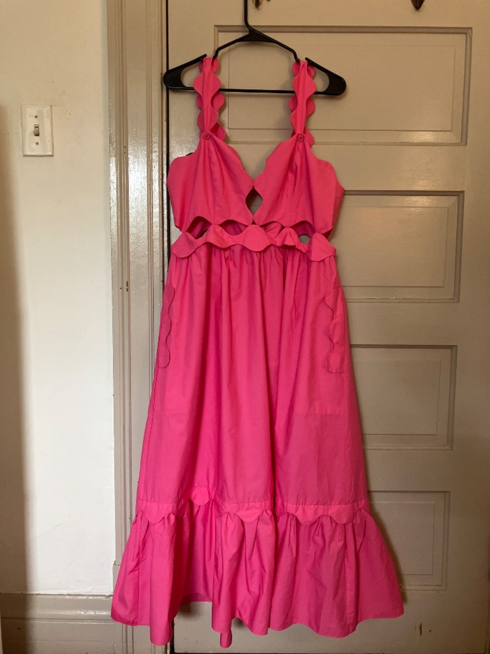 Farm Rio Pink Cut-Out Midi Dress XL NWT! - Picture 9 of 10